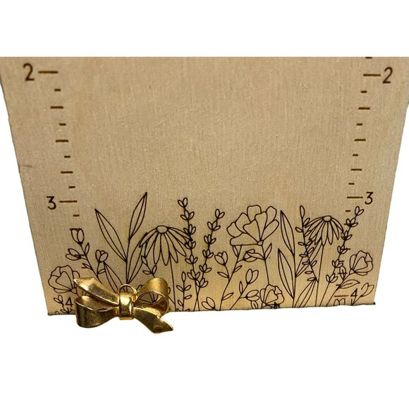 Vintage Small Robbon Bow Gold Tone Brooch Pendant - Picture 4 of 4